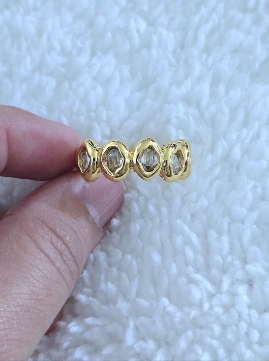 Alexis Bittar Jewelry - ✨️HP✨️ Alexis Bittar Molten Gold💛 with Clear Crystals💎 Ring💍 - NWT